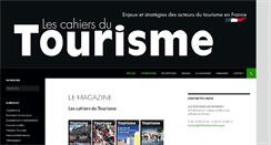 Desktop Screenshot of cahiersdutourisme.com